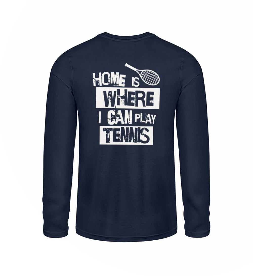Home is | Longsleeve Unisex Rückendruck - Matchpoint24 - Kleidung für Tennisfans
