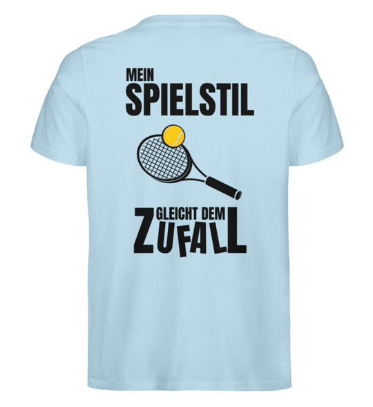Mein Spielstil | Premium Herren T-Shirt Rückendruck - Matchpoint24 - Kleidung für Tennisfans