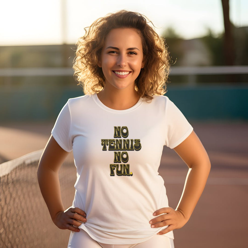 No Tennis No Fun | Damen Sport T-Shirt - Matchpoint24 - Kleidung für Tennisfans