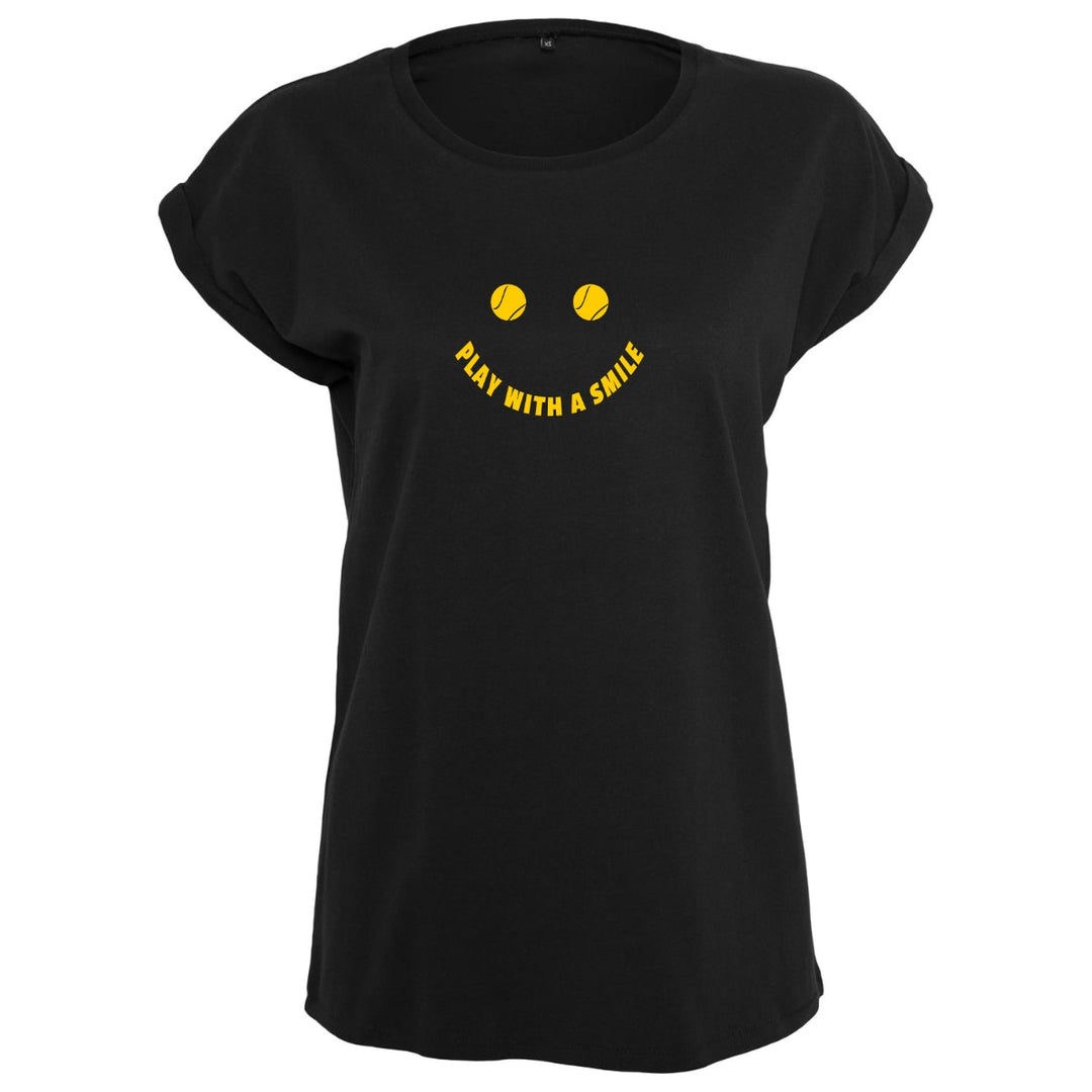 Play with a smile | Damen Roll-Up T-Shirt - Matchpoint24 - Kleidung für Tennisfans