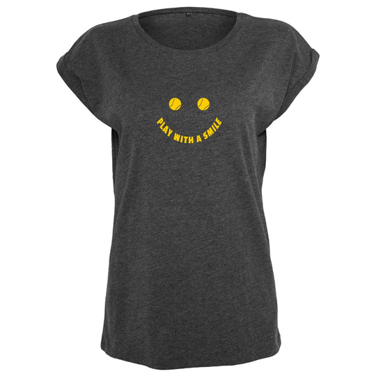 Play with a smile | Damen Roll-Up T-Shirt - Matchpoint24 - Kleidung für Tennisfans