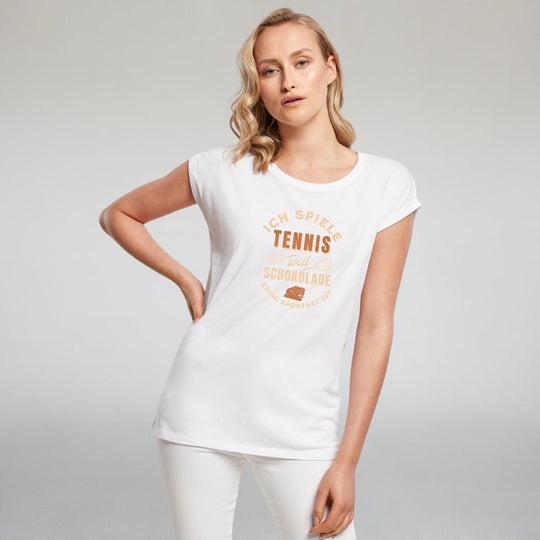 Schokolade | Damen Roll-Up T-Shirt - Matchpoint24 - Kleidung für Tennisfans