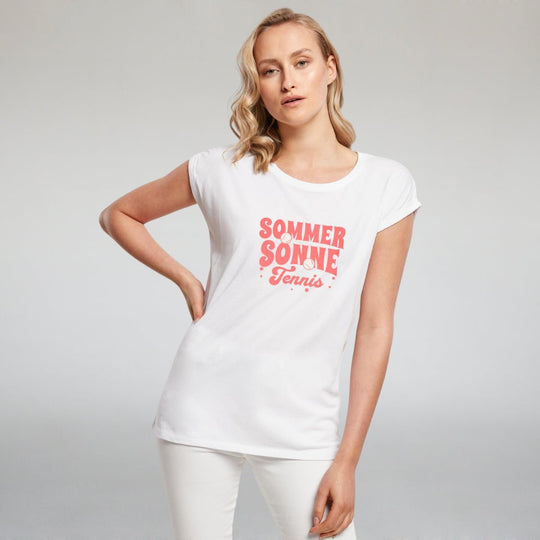 Sommer Sonne Tennis | Damen Roll-Up T-Shirts - Matchpoint24 - Kleidung für Tennisfans