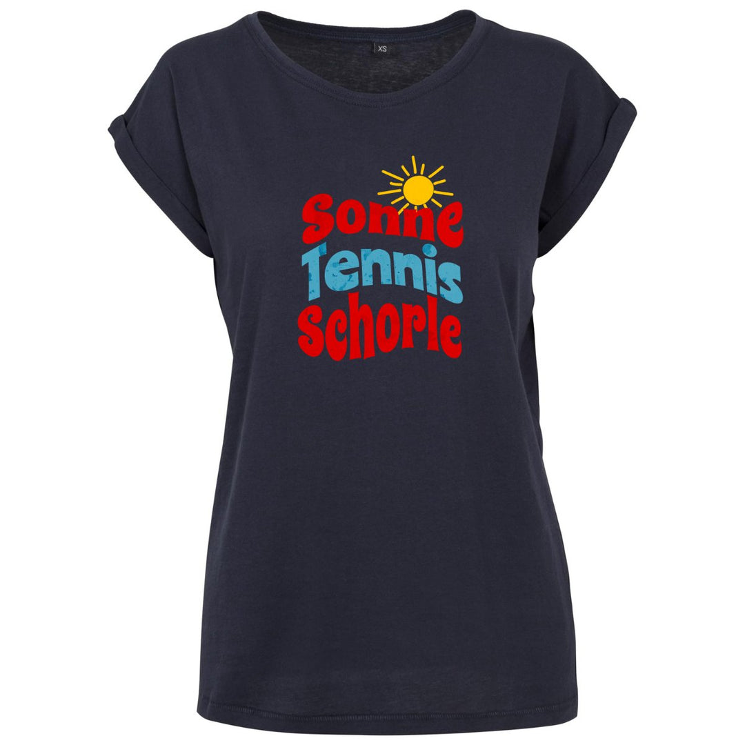 Sonne Tennis Schorle | Damen Roll-Up T-Shirt - Matchpoint24 - Kleidung für Tennisfans