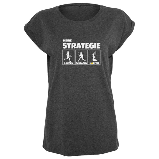 Strategie Comic | Damen Roll-Up T-Shirt - Matchpoint24 - Kleidung für Tennisfans