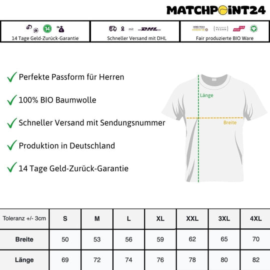 TCP Bio Herren T-Shirt Brustdruck - Matchpoint24 - Kleidung für Tennisfans