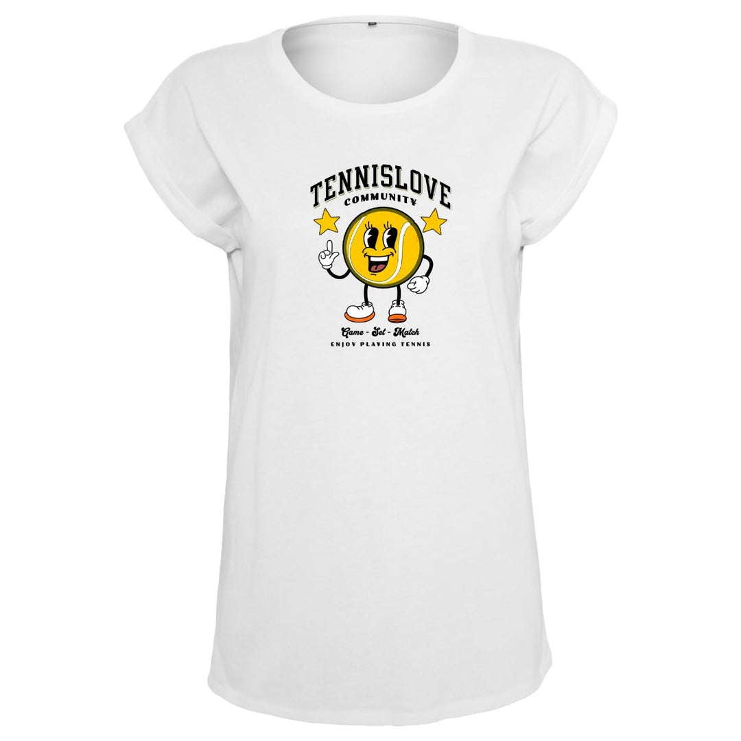 Tennis Community | Damen Roll-Up T-Shirt - Matchpoint24 - Kleidung für Tennisfans