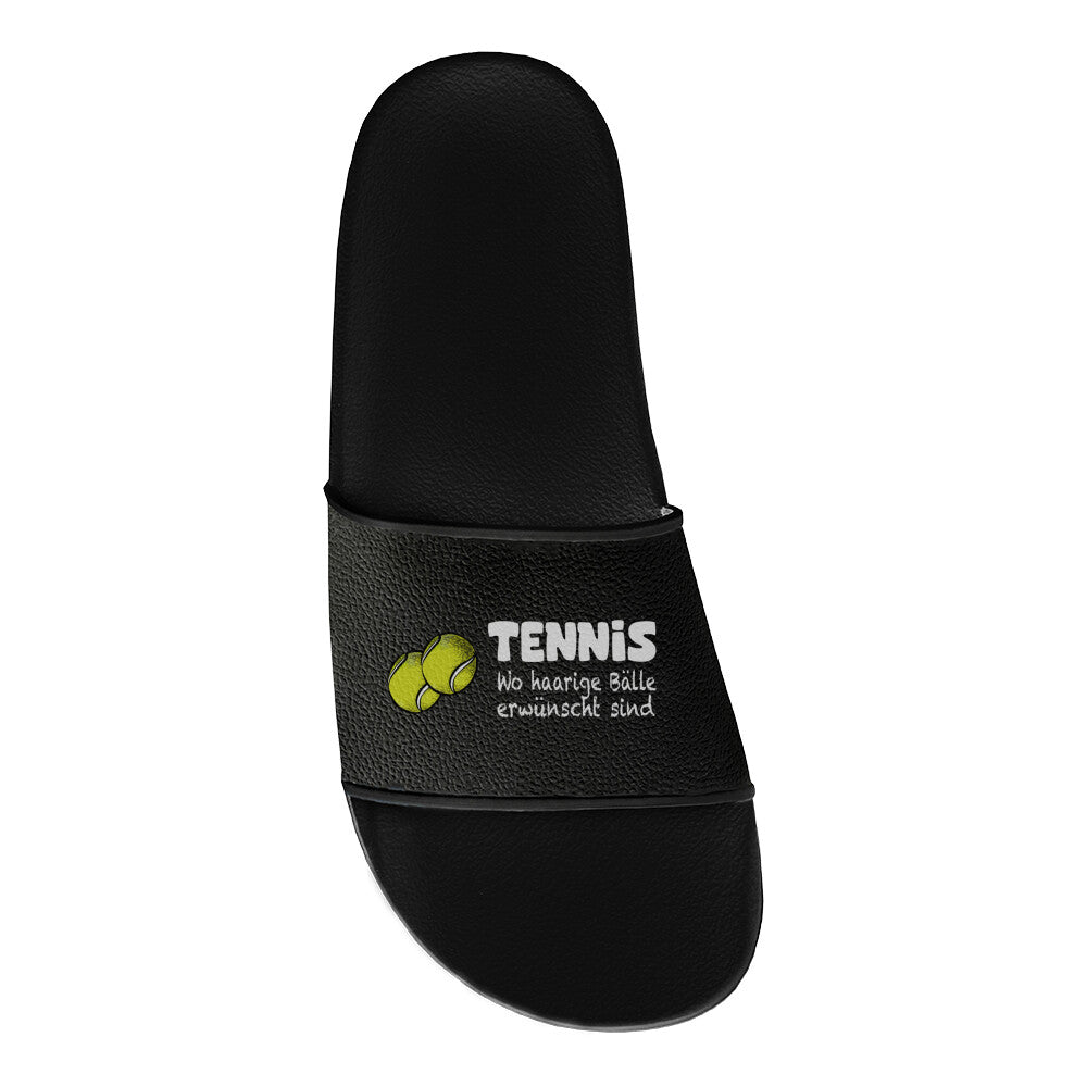 Tennis - haarige Bälle | Badelatschen - Matchpoint24 - Kleidung für Tennisfans
