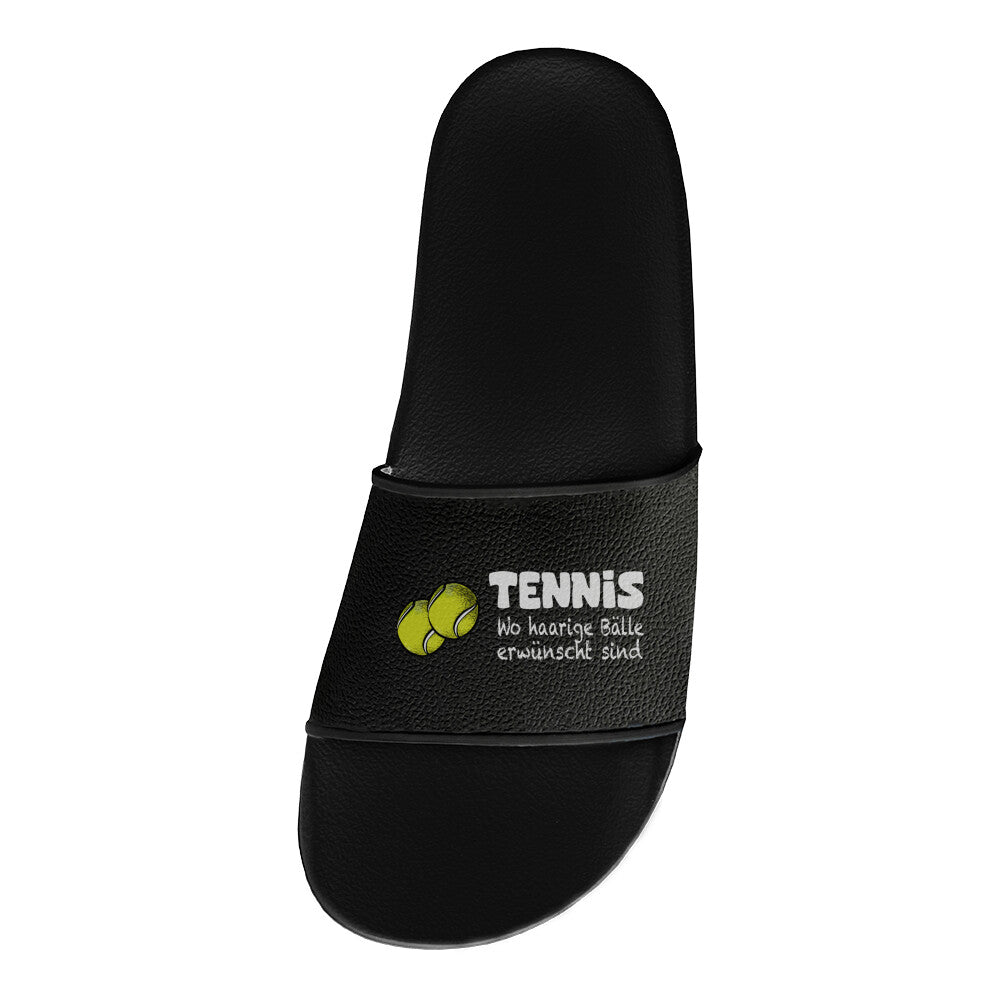 Tennis - haarige Bälle | Badelatschen - Matchpoint24 - Kleidung für Tennisfans