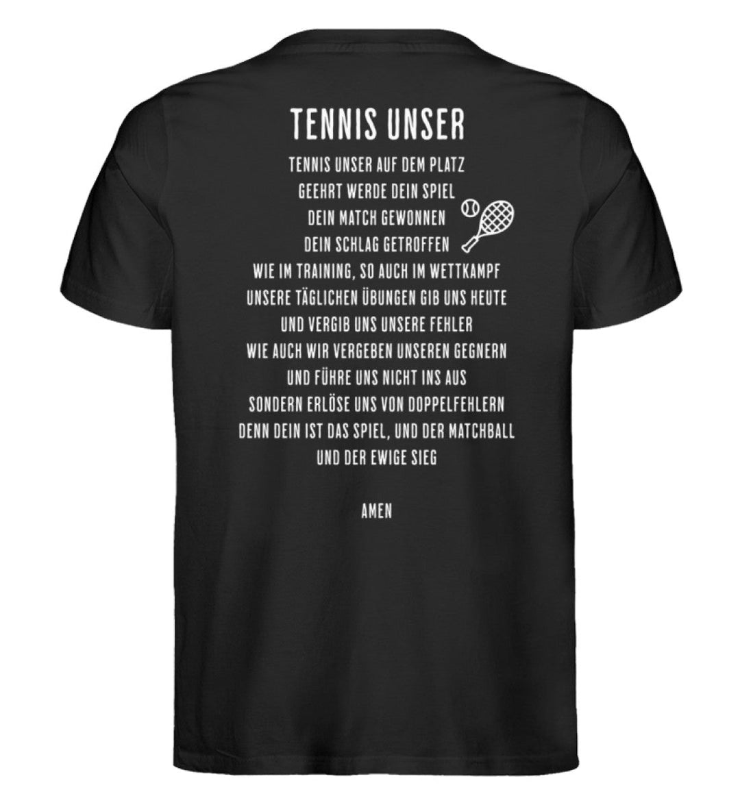 Tennis unser | Premium Herren T-Shirt Rückendruck - Matchpoint24 - Kleidung für Tennisfans