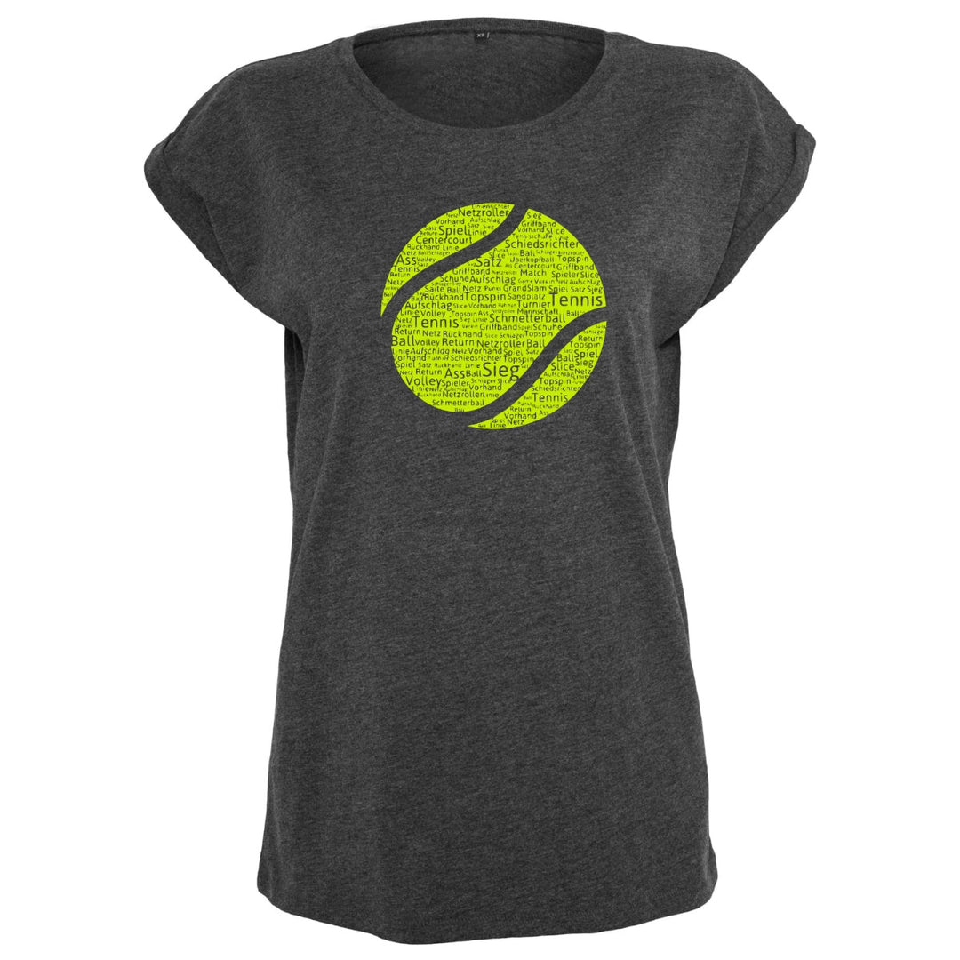 Tennisball | Damen Roll-Up T-Shirt - Matchpoint24 - Kleidung für Tennisfans