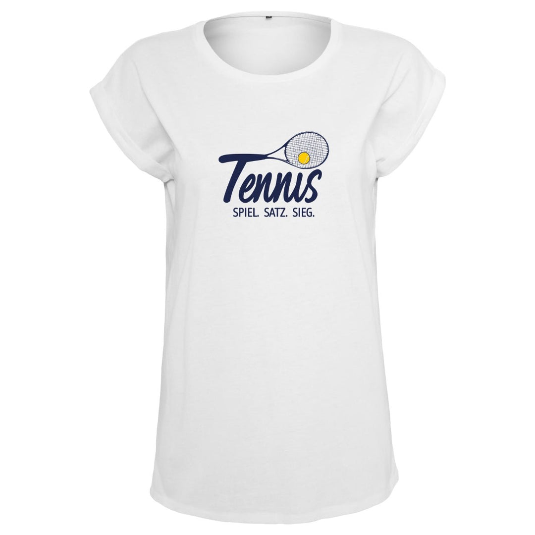 Tennisschläger | Damen Roll-Up T-Shirt - Matchpoint24 - Kleidung für Tennisfans