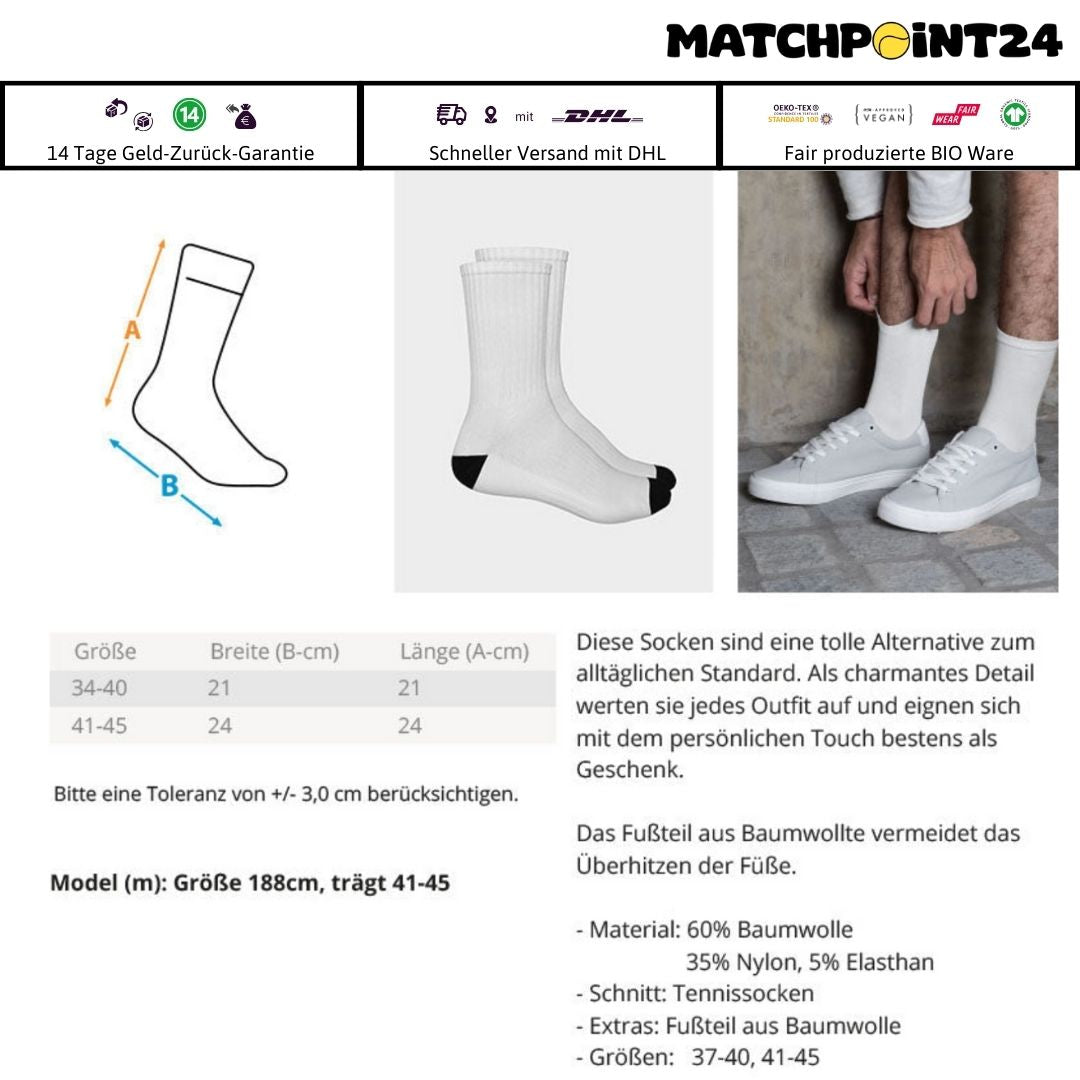 Tennisschläger | Sport Socken - Matchpoint24 - Kleidung für Tennisfans