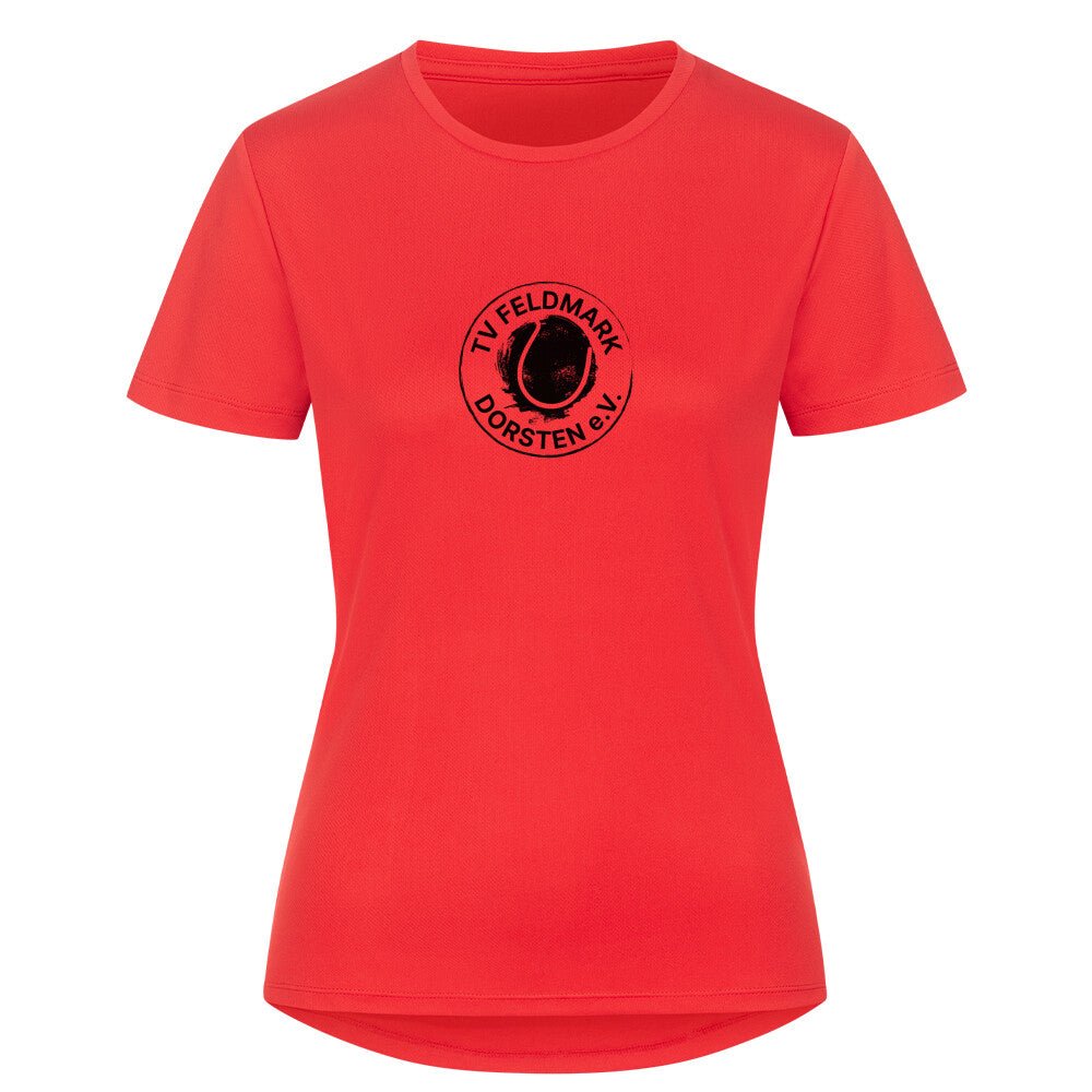 TV Feldmark Damen Sportshirt (Logo Schwarz mittig) - Matchpoint24 - Kleidung für Tennisfans