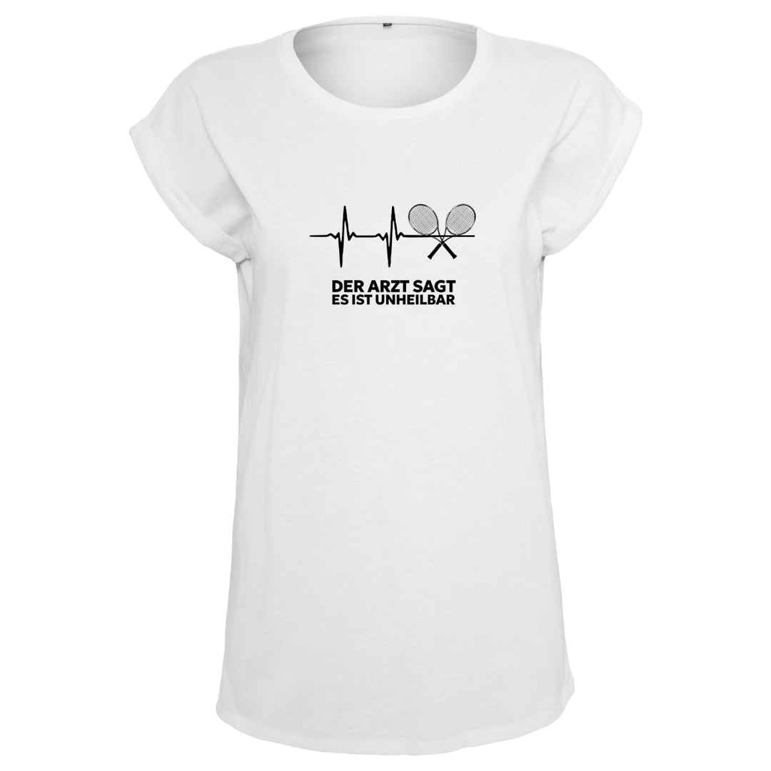 Unheilbar | Damen Roll-Up T-Shirt - Matchpoint24 - Kleidung für Tennisfans