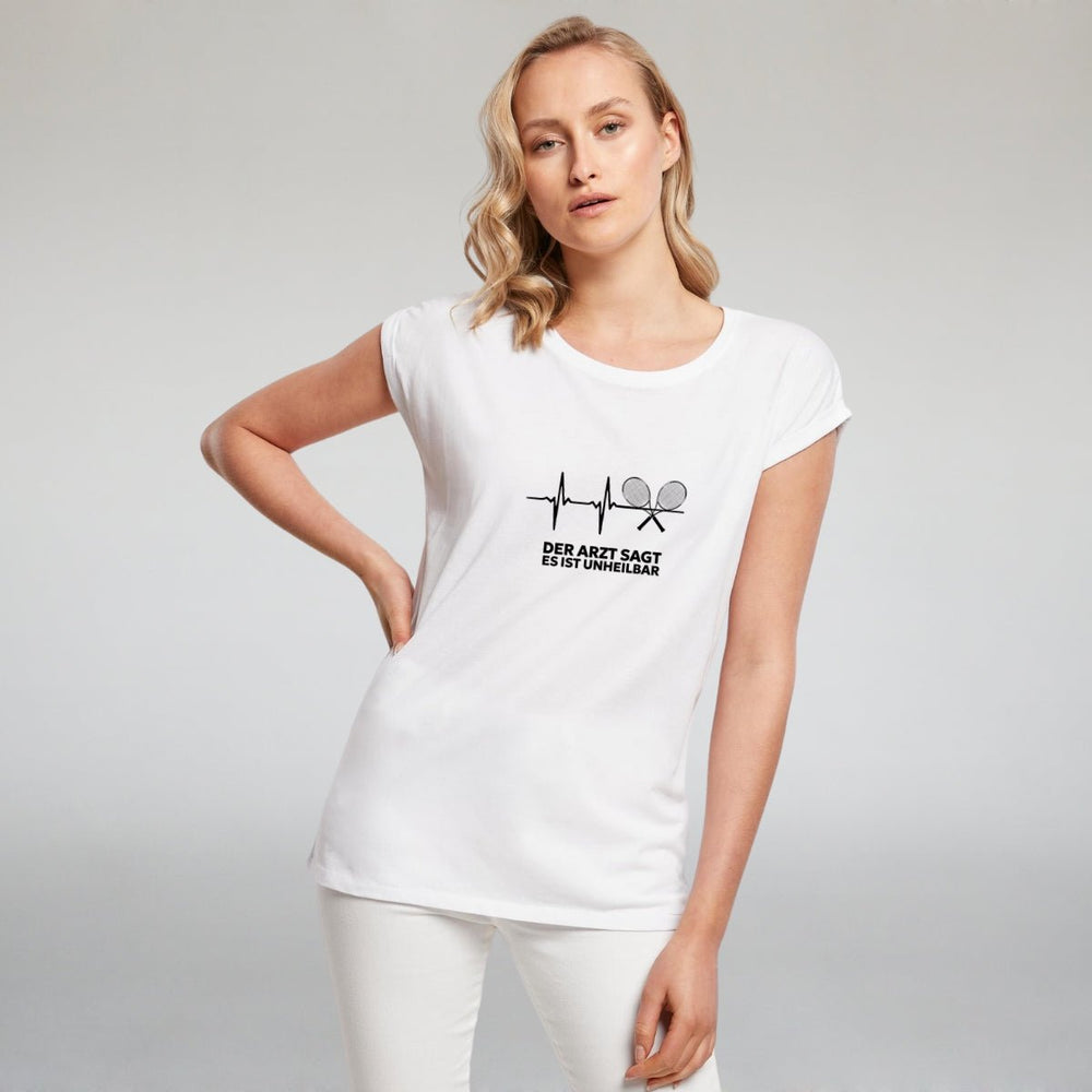 Unheilbar | Damen Roll-Up T-Shirt - Matchpoint24 - Kleidung für Tennisfans