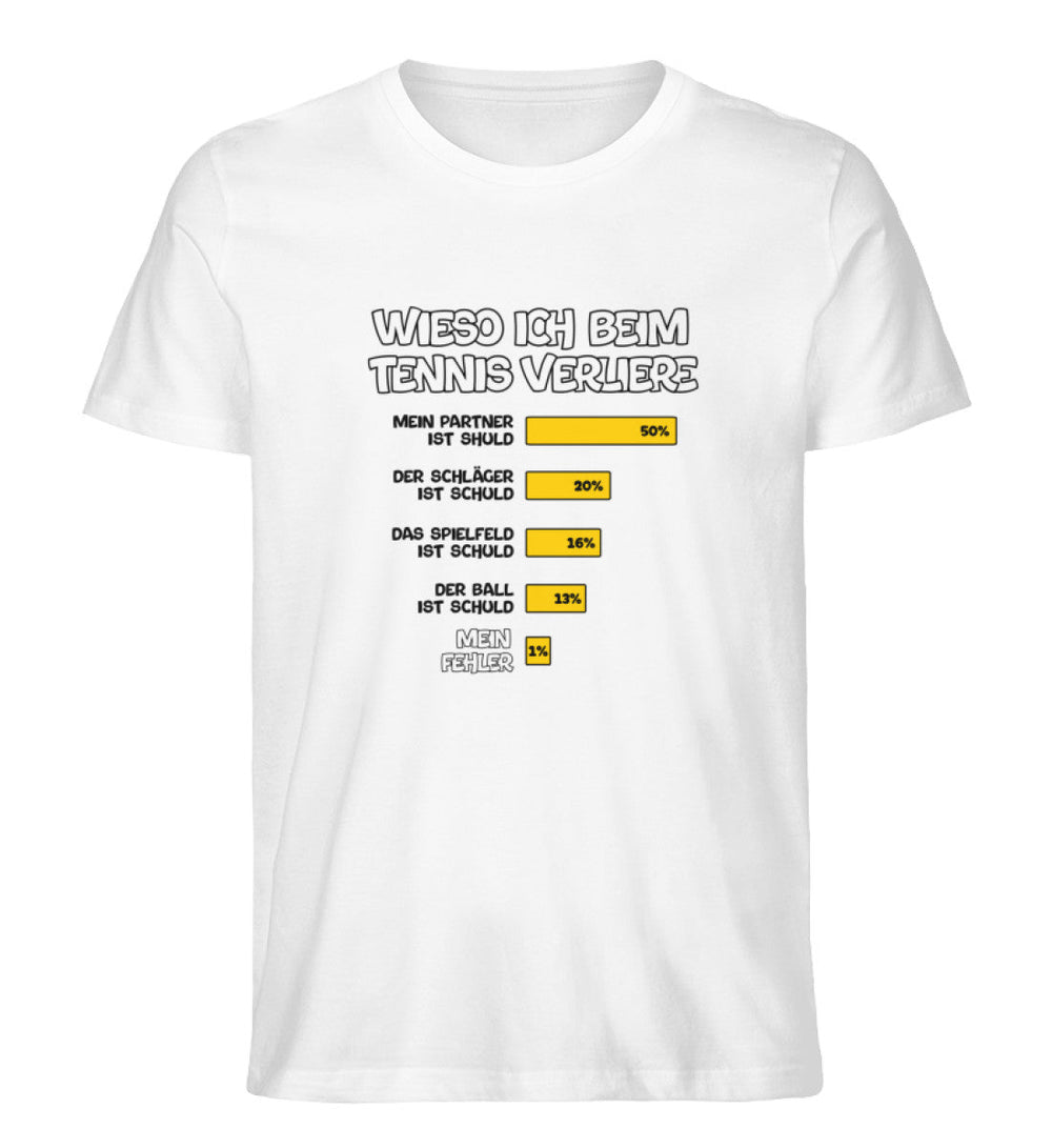 Wieso ich verliere | Premium Herren T-Shirt - Matchpoint24 - Kleidung für Tennisfans