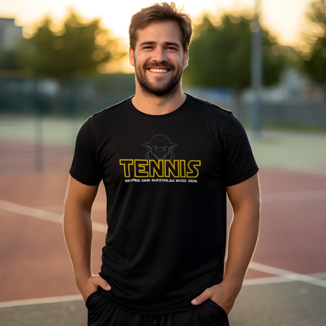 Yoda - Besser dein Aufschlag muss sein | Herren Sport T-Shirt - Matchpoint24 - Kleidung für Tennisfans